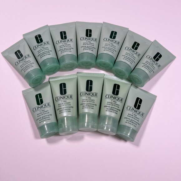Clinique 7 Day Scrub Cream Rinse-Off Formula Travel Sample Mini Size Lot of 12 - Picture 1 of 4